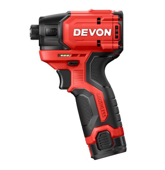 סט מברגת אימפקט 2 + 140Nm 12V סוללות 2AH+מטען בארגז DEVON