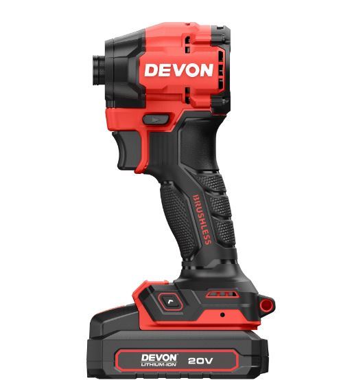 סט אימפקט קומפקט 2 BL 150Nm 20V סולל' 2.5AH ומטען בארגז DEVON DV5768