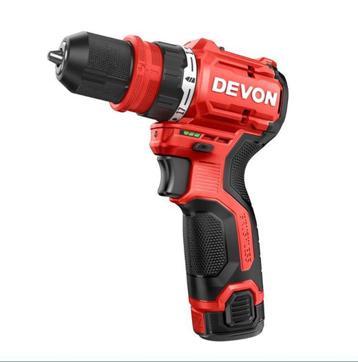 סט מברגה 2 ראשים מתחלפים 2 + 12V BL סול' 2AH+מטען בארגז DEVON DV5208