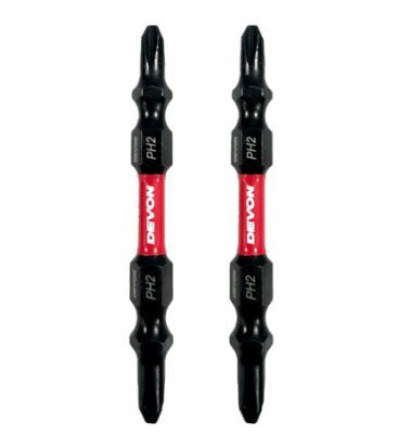 זוג ביטים PH2/110 ראש צר דו צדדי שחור מחוזק DEVON DEVON DV2500