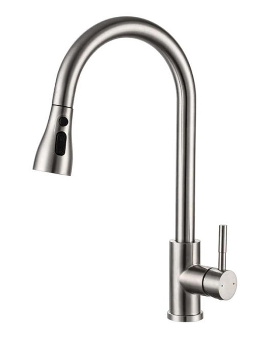ברז מטבח נשלף PAVONE נירוסטה מוברש Aquila 52155A
