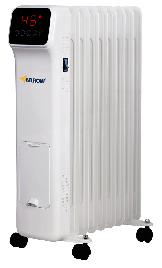 רדיאטור 9 צלעות עם מסך שלט ומתקן תליית כביסה Arrow 2000W מוצרי חשמל ARROW 600702-005