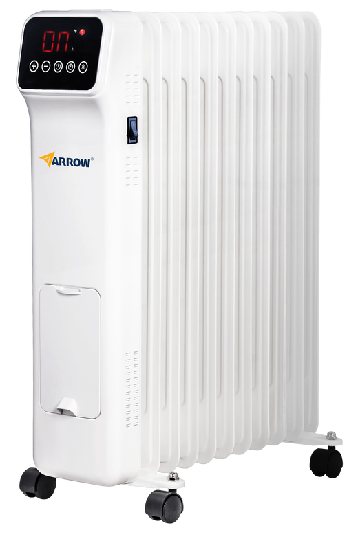 רדיאטור 11 צלעות עם מסך שלט ומתקן תליית כביסה Arrow 2500W מוצרי חשמל ARROW 600702-006