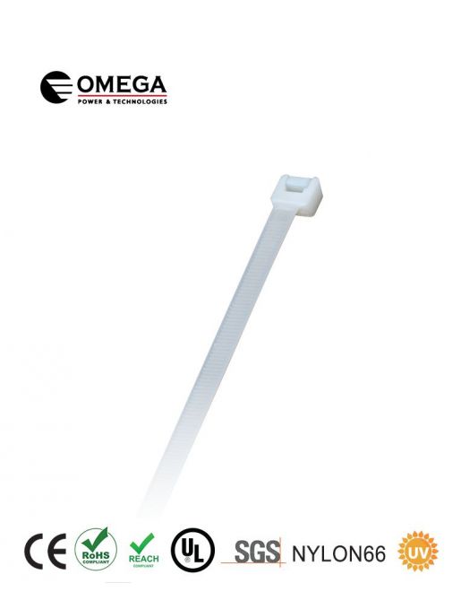 חבק ניילון 66 לבן 9/610 מ"מ 100 בשקית OMEGA OMEGA AZ-9-610-WH