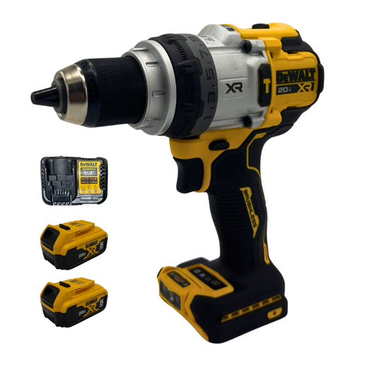 מקדחה 20V שתי סוללות 5AH+מטען DCD1007 DeWalt DCD1007-2-5