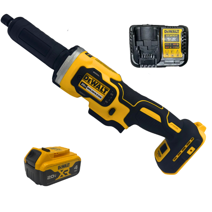 משחזת ציר 20V סוללה 4AH ומטען DeWALT DCG426