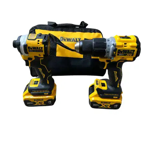מברגות 20V שתי סוללות 4Ah ומטען ותיק DeWalt DCK2050M2