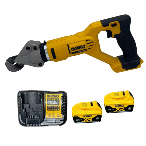 מספרי פח 20V שתי סוללות 4Ah + מטען DeWALT DCS496