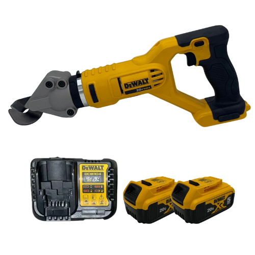 מספרי פח 20V שתי סוללות 5Ah + מטען DeWALT DCS496
