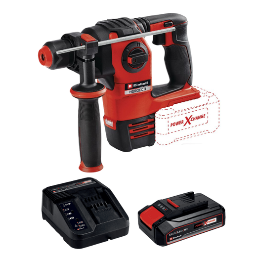 פטישון 18V סוללה 2.5AH ומטען 4513900 Einhell HEROCCO 18-20-1-2.5