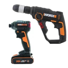 סט מברגה ופטישון סוללה אחת 2Ah ומטען WORX MTB387