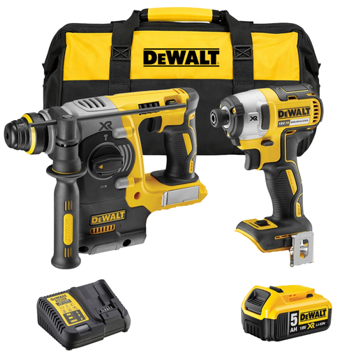 סט אימפקט פטישון 18V סוללה 5AH ומטען DeWalt MTB415