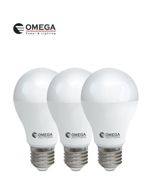 שלישיית נורות לד A60 15W בסיס E27 OMEGA