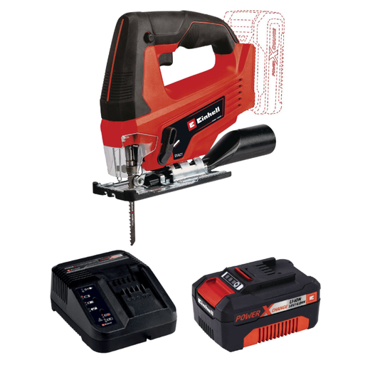 משור אנכי 18V סוללה 4HA ומטען 4321209 Einhell TC-JS 18 LI-1-4