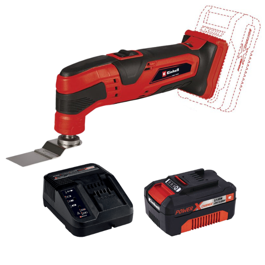 מולטיטול 18V סוללה 4AH ומטען 4465170 Einhell TC-MG 18 LI-1-4