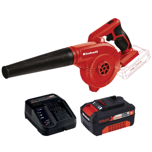 מפוח 18V סוללה 4AH ומטען 3408001 Einhell TE-CB 18-180 LI-1-4