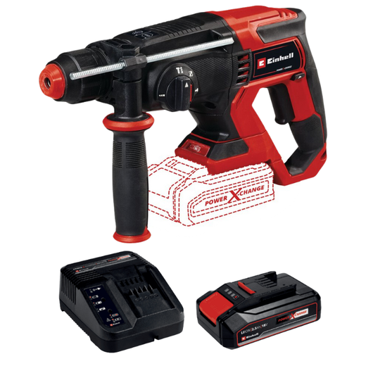 פטישון 18V סוללה 2.5AH ומטען 4514260 Einhell TE-HD 18-20 LI-1-2.5