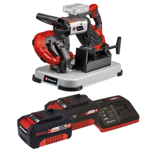 מסור סרט 18V שתי סוללות 4HA ומטען 4504215 Einhell TE-MB 18-127 U LI-2-4