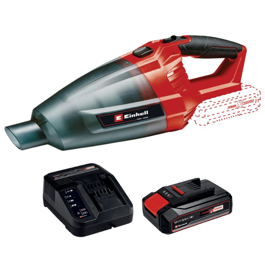 שואב אבק 18V סוללה 2.5AH ומטען 2347120 Einhell TE-VC 18 LI-1-2.5