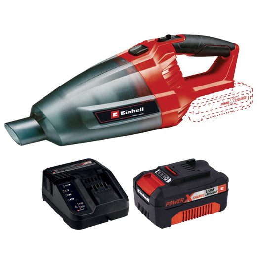 שואב אבק 18V סוללה 4HA ומטען 2347120 Einhell TE-VC 18 LI-1-4