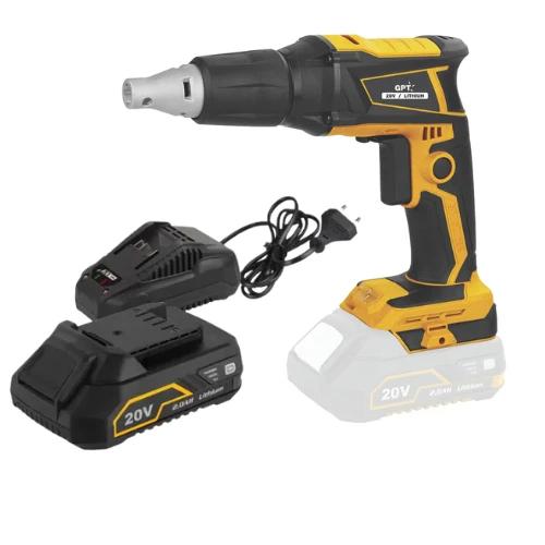 מברגת גבס 20V סוללה 2Ah ומטען TOT004 GPT TOT004-1-2