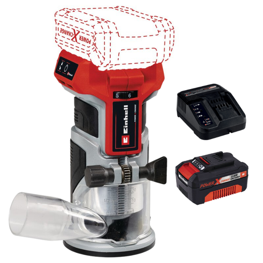 טרימר 18V BL סוללה 4HA ומטען 4350412 Einhell TP-ET 18 LI BL-1-4
