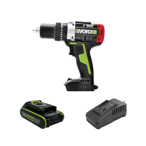 מקדחה 20V סוללה 2Ah ומטען WU377.9 WORX WU377.9-1-2