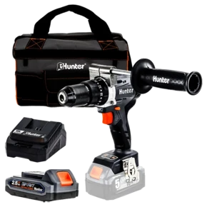 מקדחה 18V סוללה 2.5Ah ומטען ותיק Hunter 100315-004