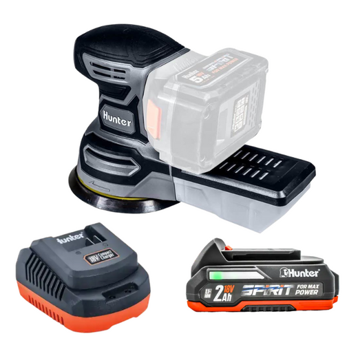מלטשת נטענת 18V סוללה 2Ah ומטען 100502-001 Hunter 100502-001-1-2