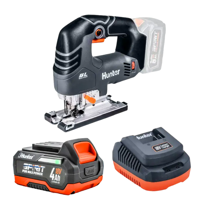 מסור אנכי 18V סוללה 4Ah ומטען Hunter 100610-015