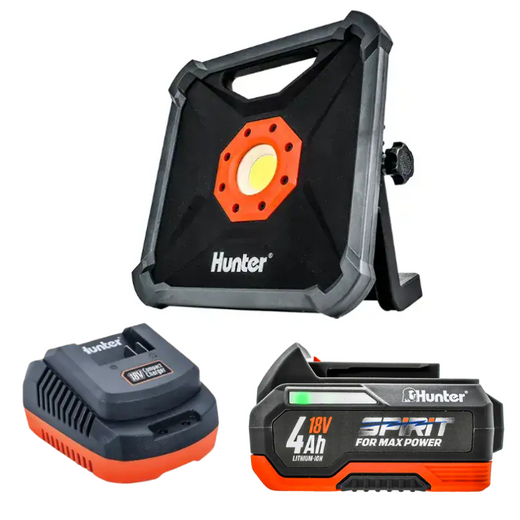 פרוז'קטור לד 18V סוללה 4AH ומטען 101716-002 Hunter 101716-002-1-4