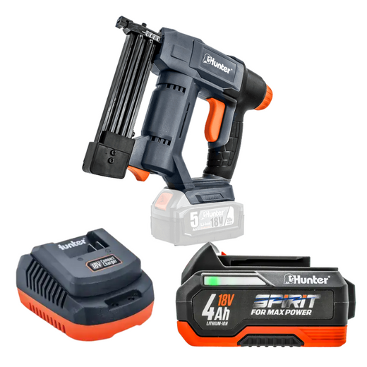 ח סיכות ומסמרים 18V סוללה 4AH + מטען 102102004 Hunter 102102-004-1-4